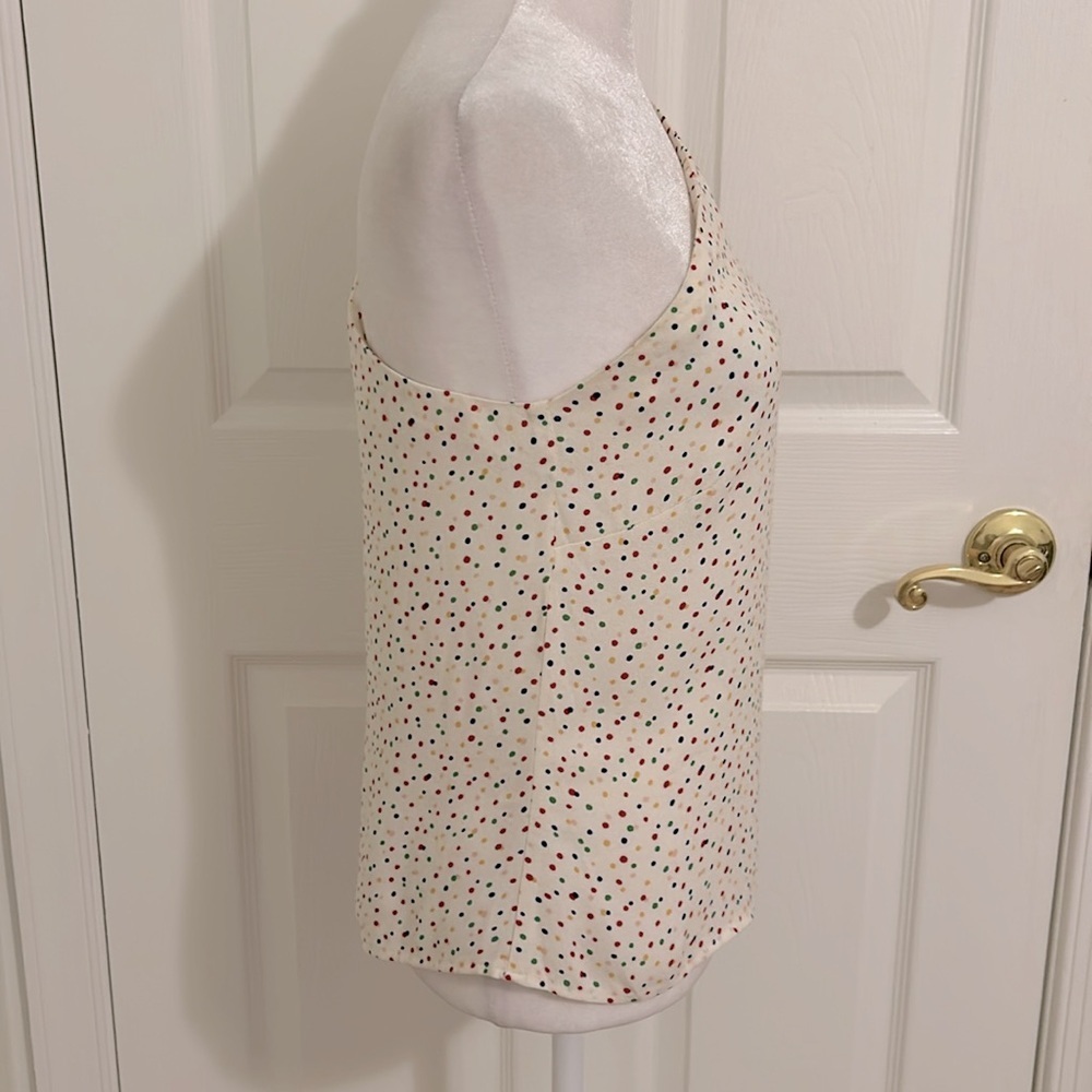 Reformation Francine One Sleeve Shoulder Top Birthday Polka Dot Size Small - Picture 13 of 16